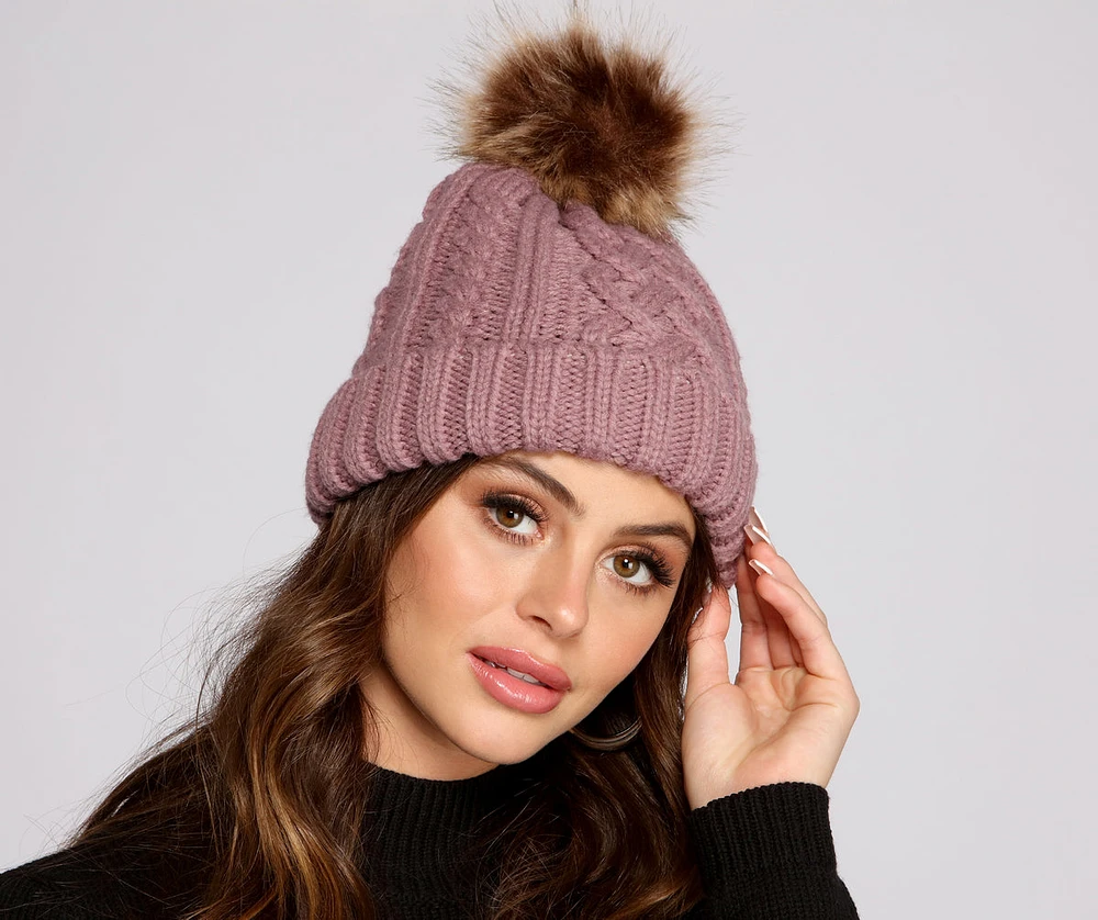 Staying Cozy Chunky Knit Beanie