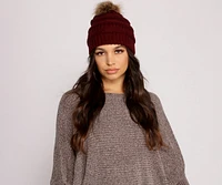 So Basic Knit Pom Beanie