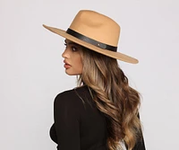 Chic Faux Wool Panama Hat