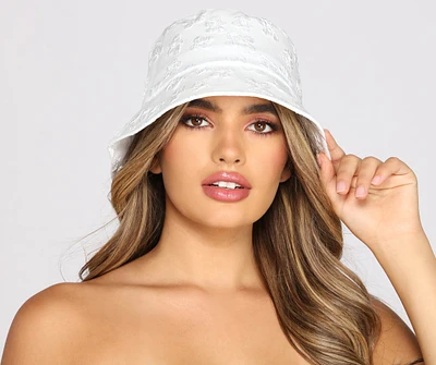 Eyelet Bucket Hat