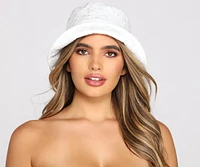 Eyelet Bucket Hat