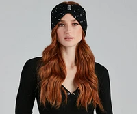 Too Cute Rhinestone Knit Headband