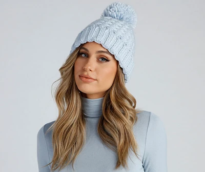 Cold Cutie Yarn-Knit Beanie