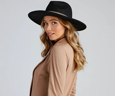 Trendy Glamour Rhinestone Panama Hat