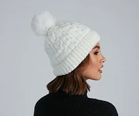 Pearl Of Cozy Pom Beanie