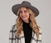 West Bound Faux Wool Buckle Panama Hat