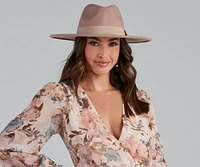 Classic Faux Wool Panama Hat