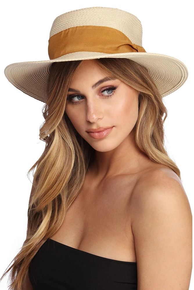 Resort Ready Banded Boater Hat