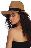 Banded Straw Panama Hat