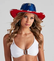 Star Spangled Haze Sequin Americana Cowboy Hat