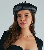 Oh-So-Chic Faux Leather Beret
