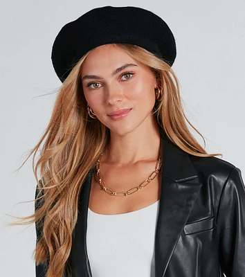 Chic Touch Faux Wool Beret