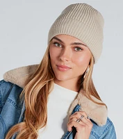 Cozy Mood Faux Fur Lined Beanie