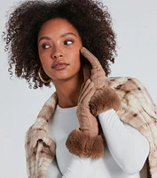 Cold Weather Luxe Faux Fur Trim Gloves
