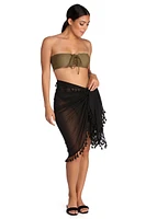 Mesh Tassel Wrap