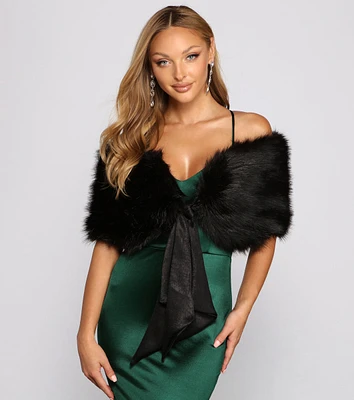 All Class Faux Fur Shawl