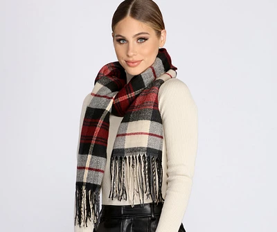 As The Leaves Fall Plaid Scarf