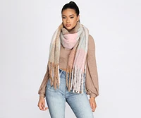 Layer It Up Plaid Fringe Scarf