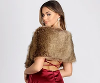 An Exquisite Moment Faux Fur Shawl