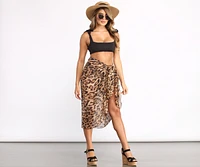 Fierce Leopard Print Cover Up