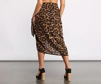 Fiercely Wild Leopard Print Sarong Wrap