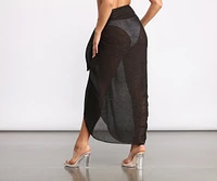 Pleated Glitter Sarong Wrap