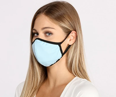 Light Blue Basic Face Mask