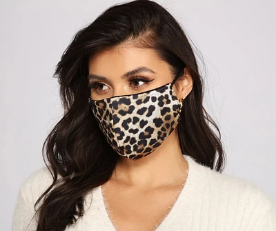 Three Pack Leopard Print Face Mask