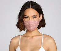 Three Pack Lace Detail Face Masks