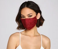 Three Pack Lace Detail Face Masks