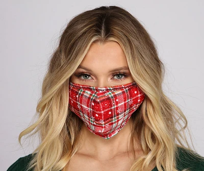 Feelin' Festive Plaid Face Mask