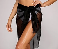 Stylish Catch Fishnet Swim Coverup