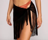 Fab N' Fringe Mesh Swim Coverup