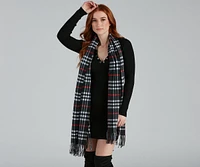 Country Roads Plaid Fringe Scarf