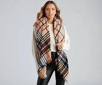 Winter Wonder Plaid Lurex Scarf