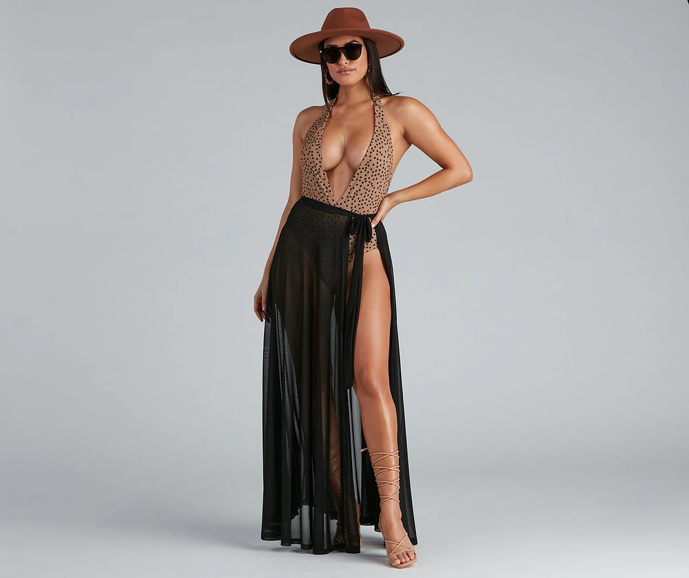 The Sun Long Mesh Swim Wrap