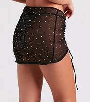 Glam Energy Rhinestone Mesh Cover-Up