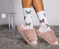 Two Pack Butterfly Crew Socks