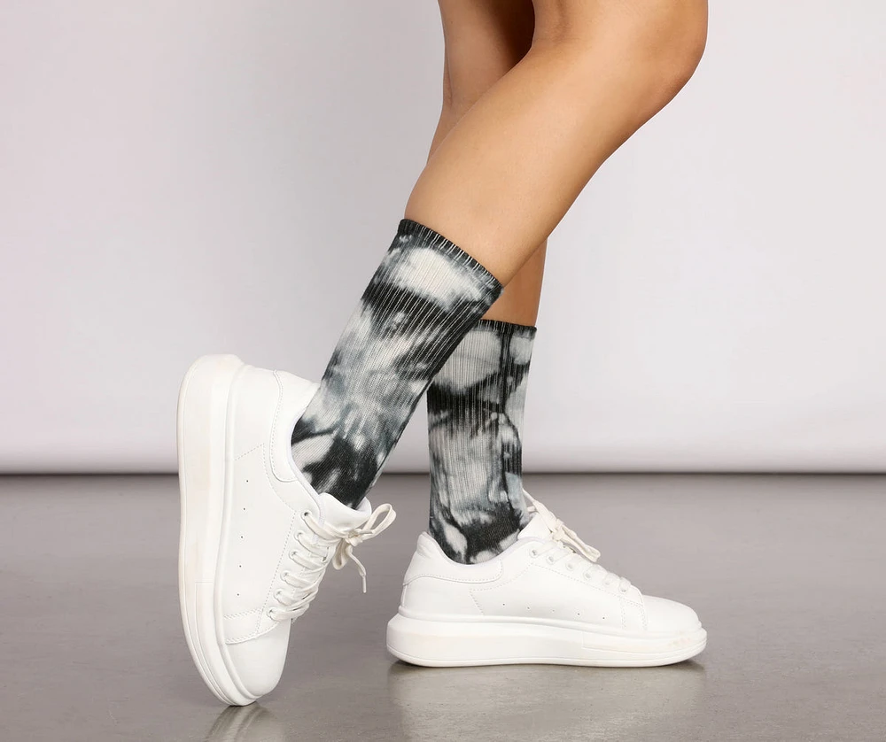 Tie Dye Crew Socks