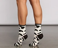 Cow Print Two Pack Socks