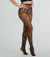 Sweet Sultry Floral Fishnet Tights