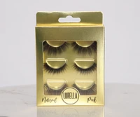 Lurella Natural Three Pack Mink Lashes