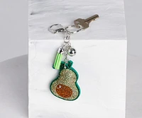 Rhinestone Avocado Keychain