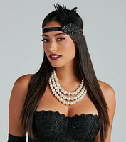 Dancing Diva Beaded Feather Headwrap