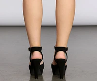 Peep Toe Platform Stilletto Heels