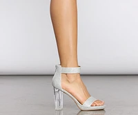 Clear Viewz Glitter Lucite Heels