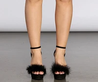 Marabou's Most Wanted Fur Platform Heels