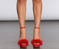 Top Notch Faux Fur Platform Heels