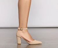 Poised Perfection Pointed Toe Block Heels