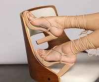 Stylish Strappy Square Toe Platform Heels